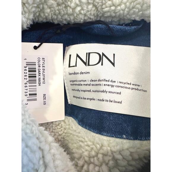 LNDN Landon Denim Sherpa Lined Trench Jacket Medium Wash XS/S - Picture 16 of 16